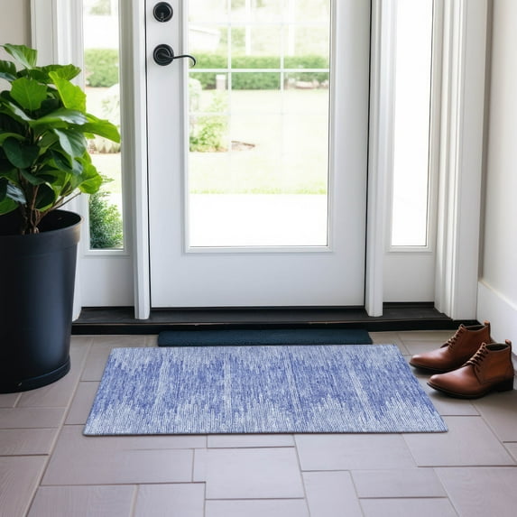 Addison Rugs Chantille Indoor/Outdoor Transitional Modern Denim Washable Rectangle Rug, 1'8" x 2'6"
