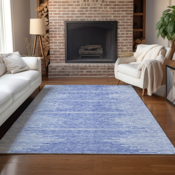 Addison Rugs Chantille Indoor/Outdoor Transitional Modern Denim Washable Rectangle Rug, 10' x 14'