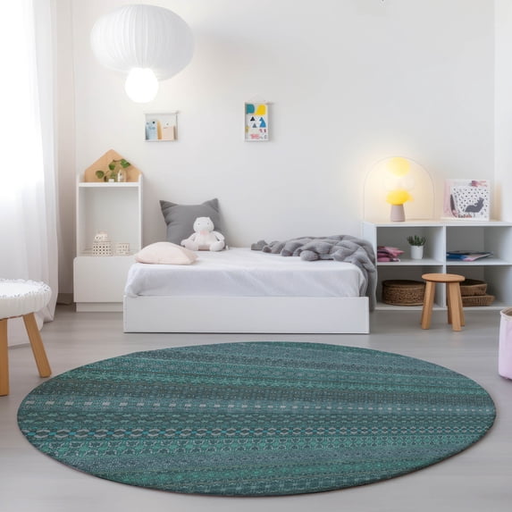 Chantille ACN527 Turquoise 8 x 8 Rug