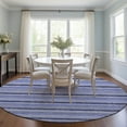 thumbnail image 1 of Addison Rugs Chantille Indoor/Outdoor Transitional Stripes Blue Washable Round Rug, 8' x 8', 1 of 6