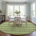 thumbnail image 1 of Addison Rugs Chantille Indoor/Outdoor Transitional Stripes Fern Washable Round Rug, 8' x 8', 1 of 6