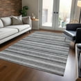 thumbnail image 1 of Addison Rugs Chantille Indoor/Outdoor Transitional Stripes Gray Washable Rectangle Rug, 9' x 12', 1 of 6