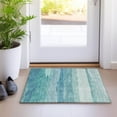 thumbnail image 1 of Addison Rugs Chantille Indoor/Outdoor Transitional Stripes Turquoise Washable Rectangle Rug, 1'8" x 2'6", 1 of 6