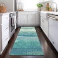 thumbnail image 1 of Addison Rugs Chantille Indoor/Outdoor Transitional Stripes Turquoise Washable Runner Rug, 2'3" x 7'6", 1 of 6