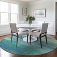 thumbnail image 1 of Addison Rugs Chantille Indoor/Outdoor Transitional Stripes Turquoise Washable Round Rug, 8' x 8', 1 of 6