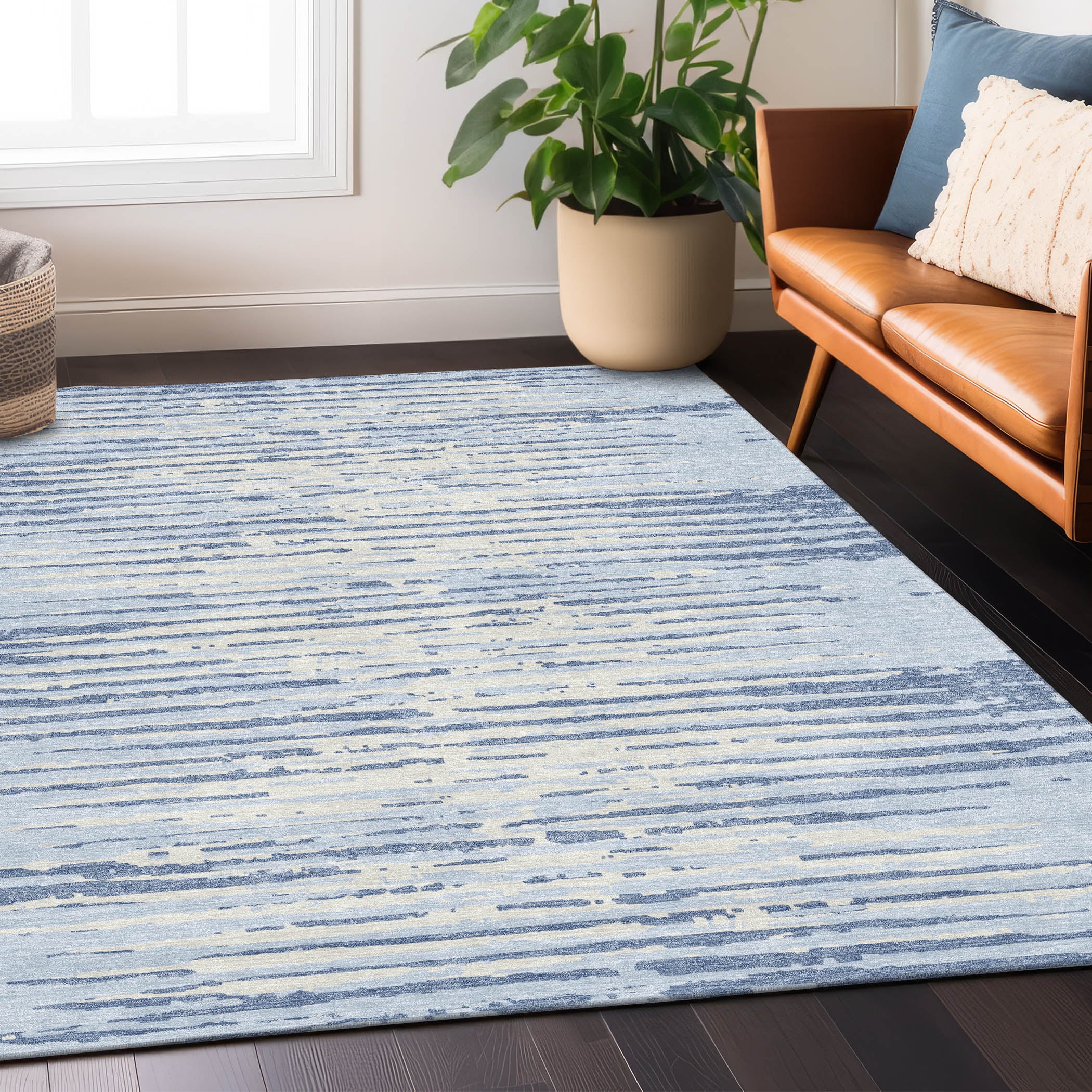 Addison Rugs Machine Washable Indoor/ Outdoor Ombre Chantille Abstract ...