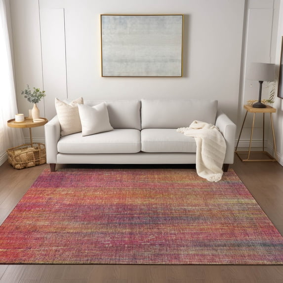 Addison Rugs Chantille Indoor/Outdoor Transitional Striped Red Washable Rectangle Rug, 2'6" x 3'10"
