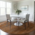 thumbnail image 1 of Addison Rugs Chantille Indoor/Outdoor Transitional Striped Paprika Washable Round Rug, 8' x 8', 1 of 5