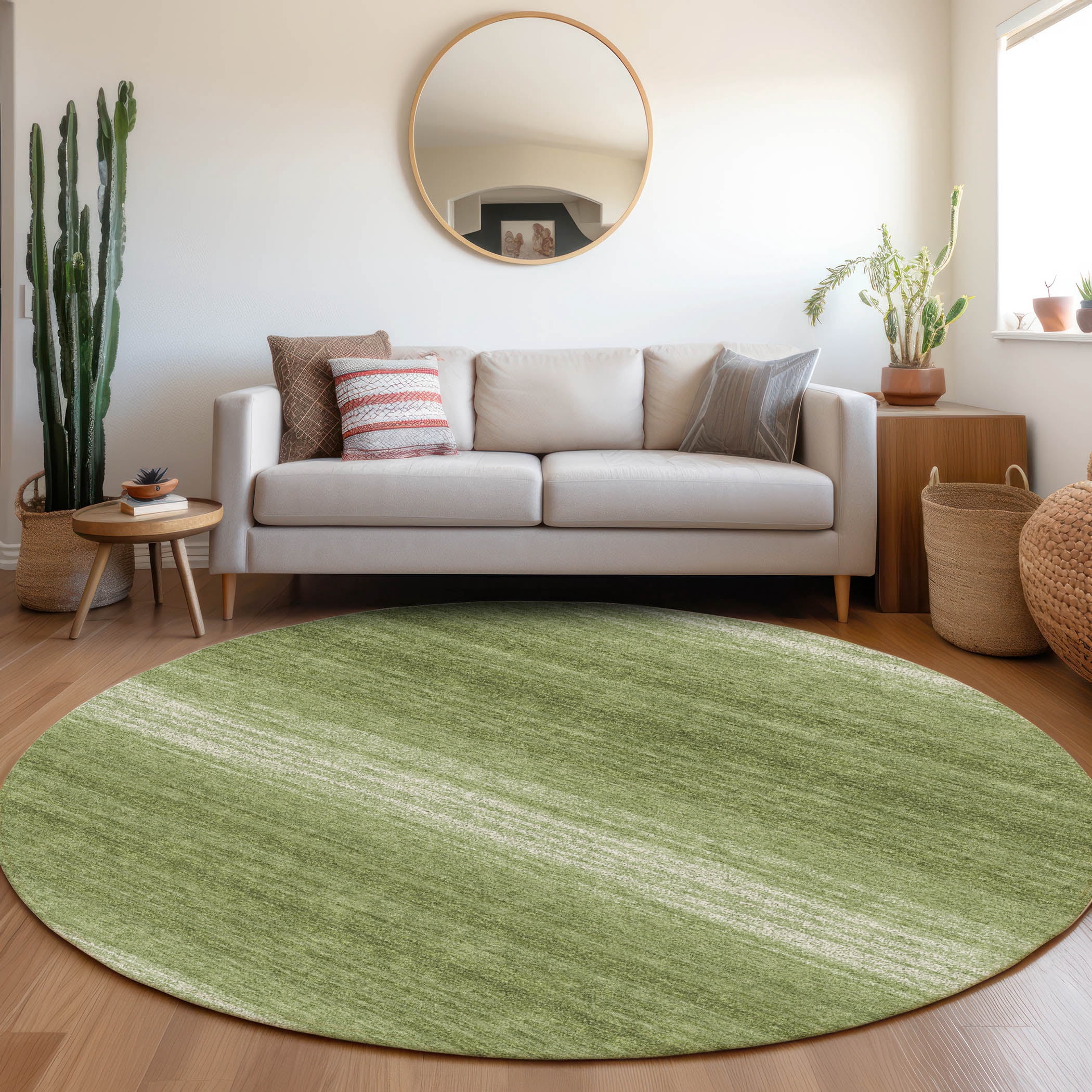 Addison Rugs Chantille Indoor/Outdoor Transitional Stripes Green ...