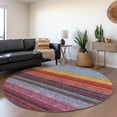 thumbnail image 1 of Addison Rugs Chantille Indoor/Outdoor Transitional Geometric, Abstract Lavender Washable Round Rug, 8' x 8', 1 of 6