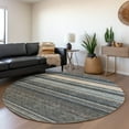 thumbnail image 1 of Addison Rugs Chantille Indoor/Outdoor Transitional Geometric, Abstract Taupe Washable Round Rug, 8' x 8', 1 of 6