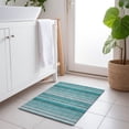 thumbnail image 1 of Addison Rugs Chantille Indoor/Outdoor Transitional Stripes Teal Washable Rectangle Rug, 1'8" x 2'6", 1 of 6