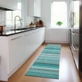 thumbnail image 1 of Addison Rugs Chantille Indoor/Outdoor Transitional Stripes Teal Washable Runner Rug, 2'3" x 7'6", 1 of 5