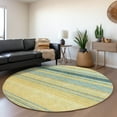 thumbnail image 1 of Addison Rugs Chantille Indoor/Outdoor Transitional Geometric, Abstract Yellow Washable Round Rug, 8' x 8', 1 of 6