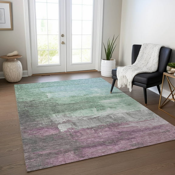 Addison Rugs Chantille Indoor/Outdoor Transitional Abstract Aloe Washable Rectangle Rug, 10' x 14'