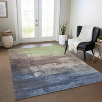 Addison Rugs Chantille Indoor/Outdoor Transitional Abstract Mocha Washable Rectangle Rug, 10' x 14'