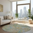 thumbnail image 1 of Addison Rugs Chantille Indoor/Outdoor Transitional Paisley Gray Washable Round Rug, 8' x 8', 1 of 6