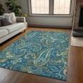 thumbnail image 1 of Addison Rugs Chantille Indoor/Outdoor Transitional Paisley Navy Washable Rectangle Rug, 5' x 7'6", 1 of 6