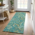 thumbnail image 1 of Addison Rugs Chantille Indoor/Outdoor Transitional Paisley Teal Washable Runner Rug, 2'3" x 7'6", 1 of 6