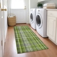 thumbnail image 1 of Addison Rugs Chantille Indoor/Outdoor Transitional Plaid Green Washable Runner Rug, 2'3" x 7'6", 1 of 6