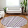 thumbnail image 1 of Addison Rugs Chantille Indoor/Outdoor Transitional Geometric, Abstract Purple Washable Round Rug, 8' x 8', 1 of 6