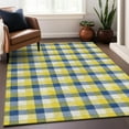 thumbnail image 1 of Addison Rugs Chantille Indoor/Outdoor Transitional Plaid Yellow Washable Rectangle Rug, 5' x 7'6", 1 of 6