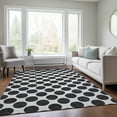 thumbnail image 1 of Addison Rugs Chantille Indoor/Outdoor Transitional Circles Black Washable Rectangle Rug, 9' x 12', 1 of 6