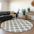 thumbnail image 1 of Addison Rugs Chantille Indoor/Outdoor Transitional Circles Gray Washable Round Rug, 8' x 8', 1 of 6