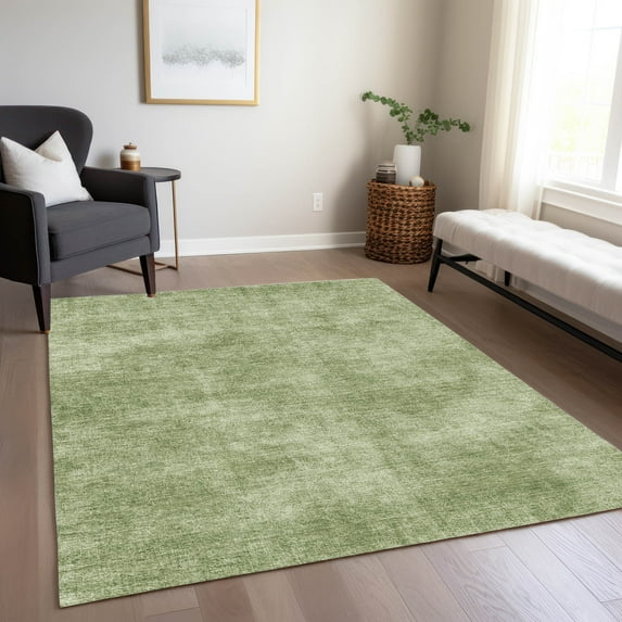 Addison Rugs Chantille Indoor/Outdoor Transitional Abstract Green Washable Rectangle Rug, 5' x 7'6"
