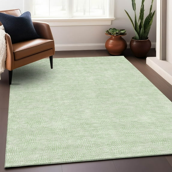 Addison Rugs Chantille Indoor/Outdoor Transitional Geometric Mint Washable Rectangle Rug, 9' x 12'