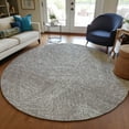 thumbnail image 1 of Addison Rugs Chantille Indoor/Outdoor Transitional Lines Gray Washable Round Rug, 8' x 8', 1 of 6