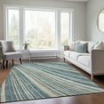 thumbnail image 1 of Addison Rugs Chantille Indoor/Outdoor Transitional Stripes Sky Washable Rectangle Rug, 3' x 5', 1 of 5
