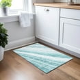 thumbnail image 1 of Addison Rugs Chantille Indoor/Outdoor Transitional Stripes Teal Washable Rectangle Rug, 1'8" x 2'6", 1 of 6