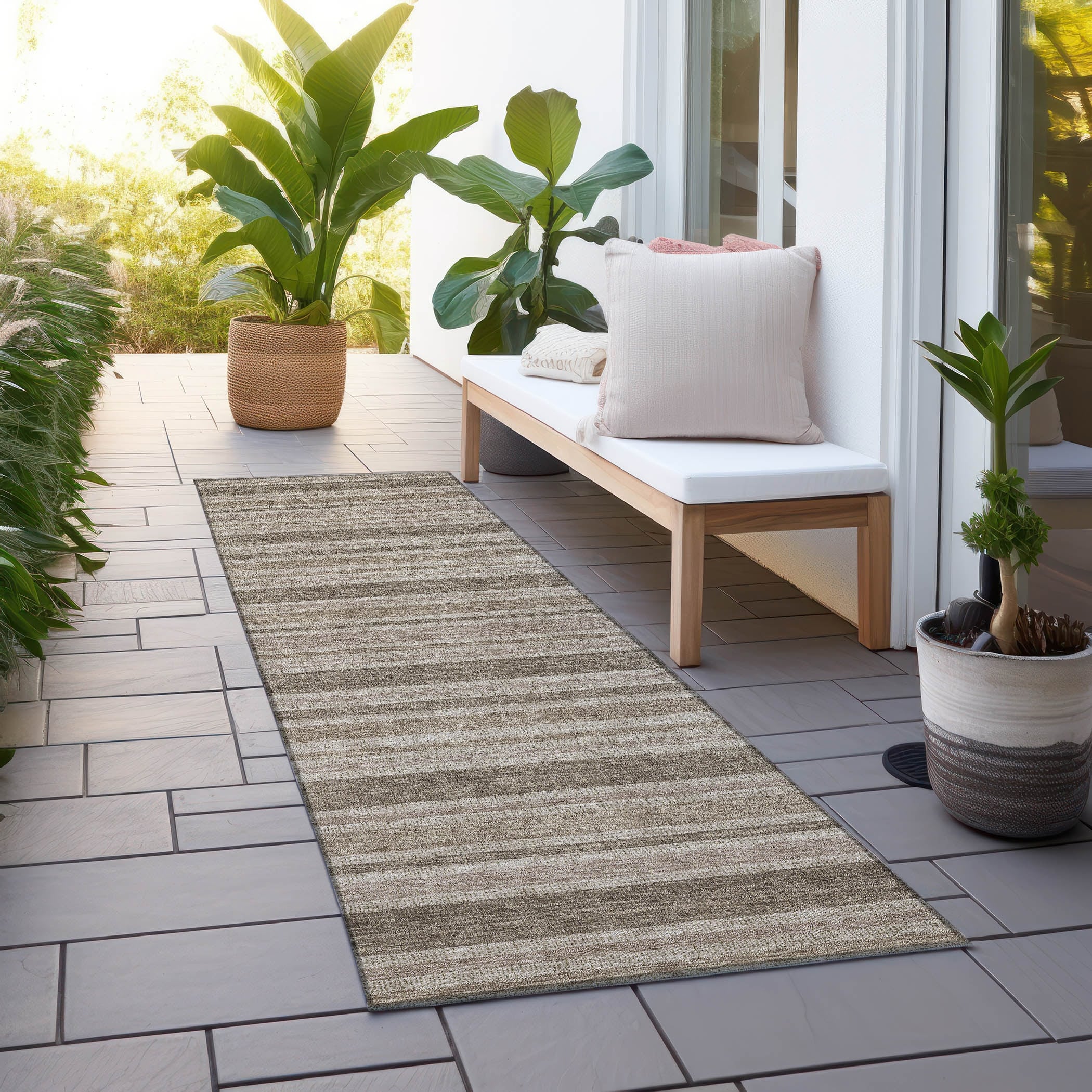 Addison Rugs Machine Washable Indoor/ Outdoor Thin Cabana Stripe ...
