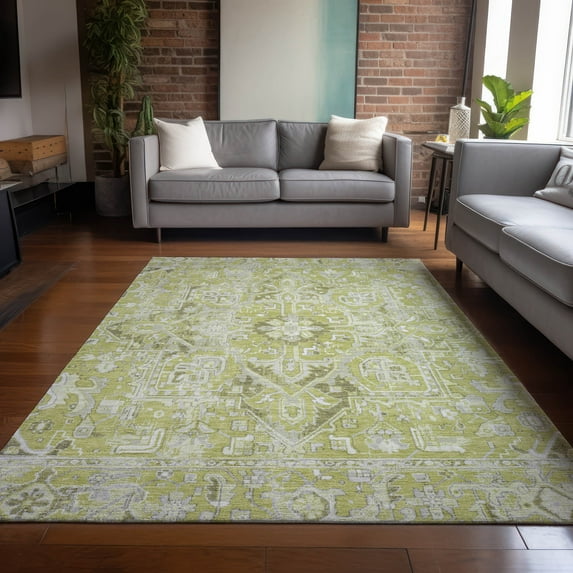 Addison Rugs Chantille Indoor/Outdoor Traditional Oriental Aloe Washable Rectangle Rug, 10' x 14'