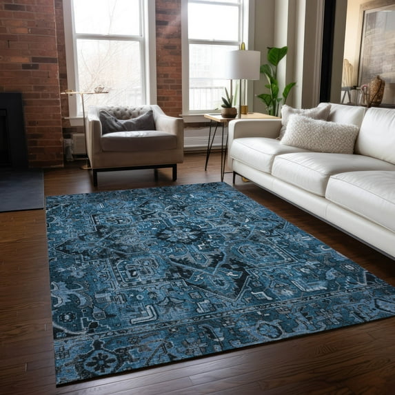 Chantille ACN570 Blue 26" x 310" Rug
