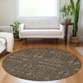thumbnail image 1 of Addison Rugs Chantille Indoor/Outdoor Transitional Bohemian Chocolate Washable Round Rug, 8' x 8', 1 of 6