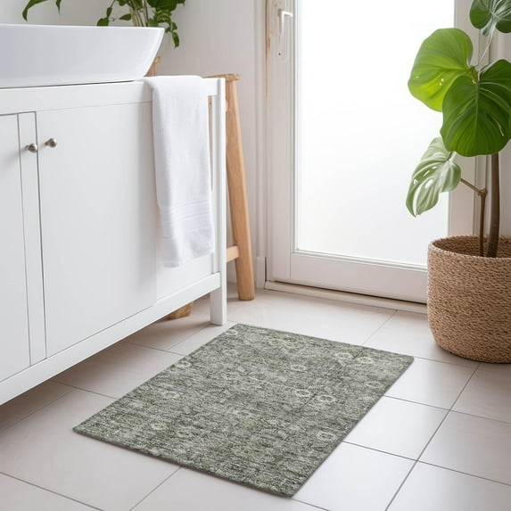 Addison Rugs Chantille Indoor/Outdoor Transitional Bohemian Gray Washable Rectangle Rug, 1'8" x 2'6"