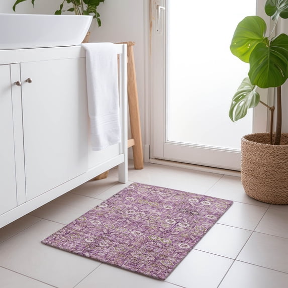 Addison Rugs Chantille Indoor/Outdoor Transitional Bohemian Lavender Washable Rectangle Rug, 1'8" x 2'6"