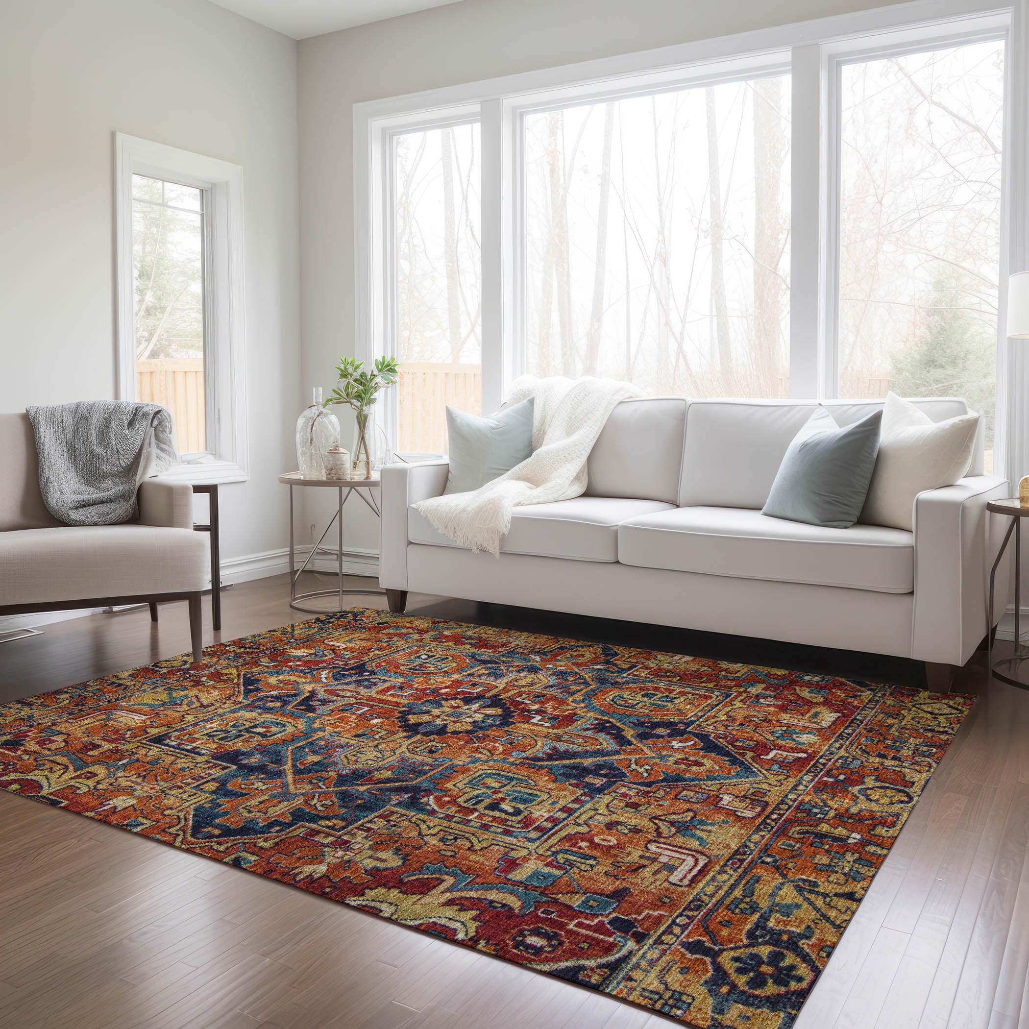 Parika Rugs Addison Rugs Chantille Indoor/Outdoor Traditional Oriental Paprika ...