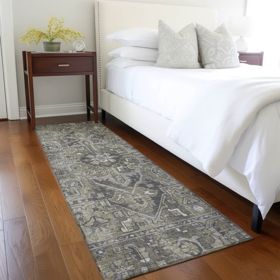 Addison Rugs Chantille Indoor/Outdoor Traditional Oriental Taupe Washable Runner Rug, 2'3" x 7'6"