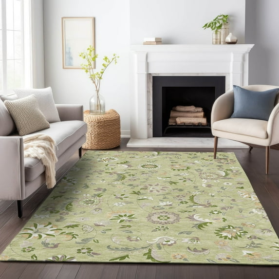Addison Rugs Chantille Indoor/Outdoor Transitional Geometric, Abstract Aloe Washable Rectangle Rug, 2'6" x 3'10"