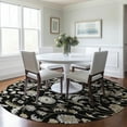 thumbnail image 1 of Addison Rugs Chantille Indoor/Outdoor Transitional Geometric, Abstract Black Washable Round Rug, 8' x 8', 1 of 6