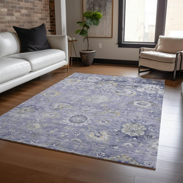 Addison Rugs Chantille Indoor/Outdoor Traditional Formal Lavender Washable Rectangle Rug, 3' x 5'