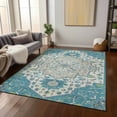 thumbnail image 1 of Addison Rugs Chantille Indoor/Outdoor Traditional Vintage Teal Washable Rectangle Rug, 2'6" x 3'10", 1 of 6