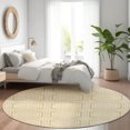 thumbnail image 1 of Addison Rugs Chantille Indoor/Outdoor Transitional Geometric Gold Washable Round Rug, 8' x 8', 1 of 6