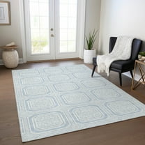 Addison Rugs Chantille Indoor/Outdoor Transitional Geometric Sky Washable Rectangle Rug, 10' x 14'