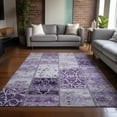 thumbnail image 1 of Addison Rugs Chantille Indoor/Outdoor Transitional Panel Purple Washable Rectangle Rug, 9' x 12', 1 of 6