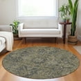thumbnail image 1 of Addison Rugs Chantille Indoor/Outdoor Traditional Oriental Chocolate Washable Round Rug, 8' x 8', 1 of 5