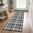 thumbnail image 1 of Addison Rugs Chantille Indoor/Outdoor Transitional Plaid Black Washable Runner Rug, 2'3" x 7'6", 1 of 6